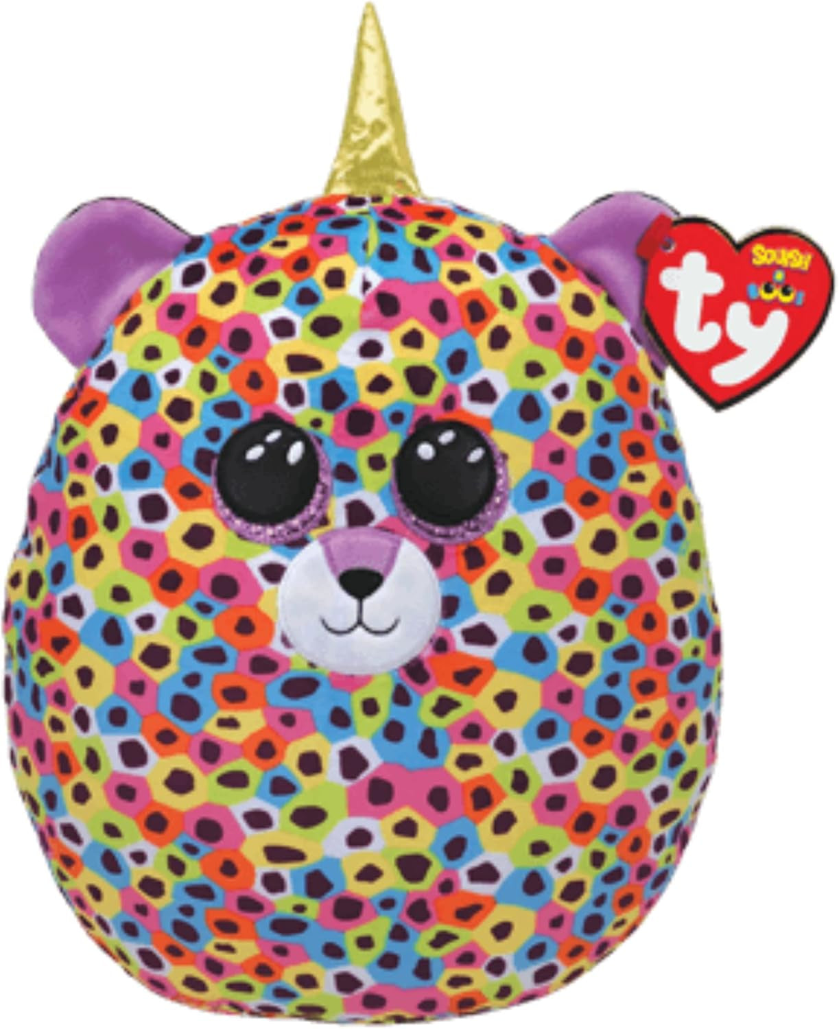 UK Ltd 2007556 Giselle Squishaboo 10" Leopard Kuscheliges Kissen, Multicolor
