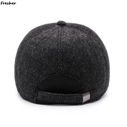 Winter Autumn Fishing Hat Ear Protection Foldable Snapback Hats Men Warm Woolen Casquette Caps Skiing Driving Caps with Earflap