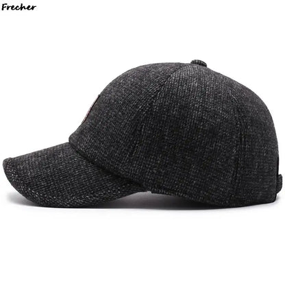 Winter Autumn Fishing Hat Ear Protection Foldable Snapback Hats Men Warm Woolen Casquette Caps Skiing Driving Caps with Earflap