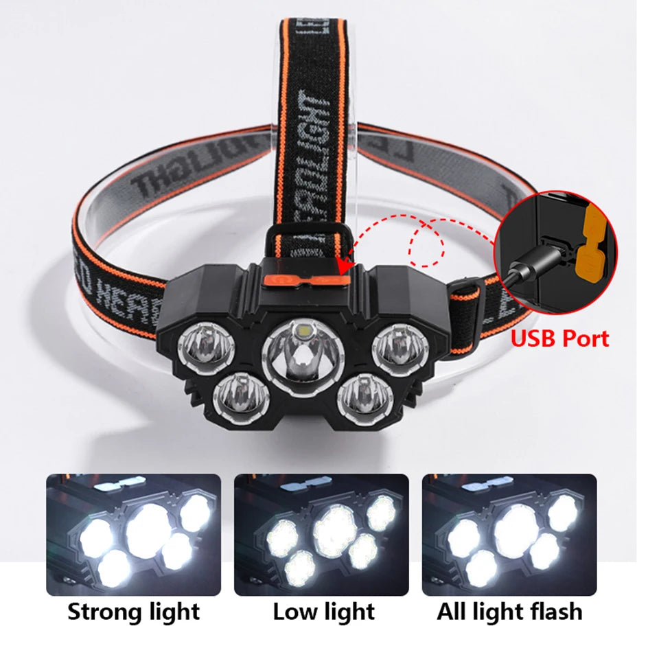 5 LED Flashlight for outdoors. Fishing, hunting, outdoor activities, or working on your car.