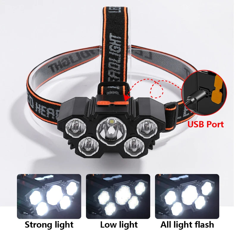 5 LED Flashlight for outdoors. Fishing, hunting, outdoor activities, or working on your car.