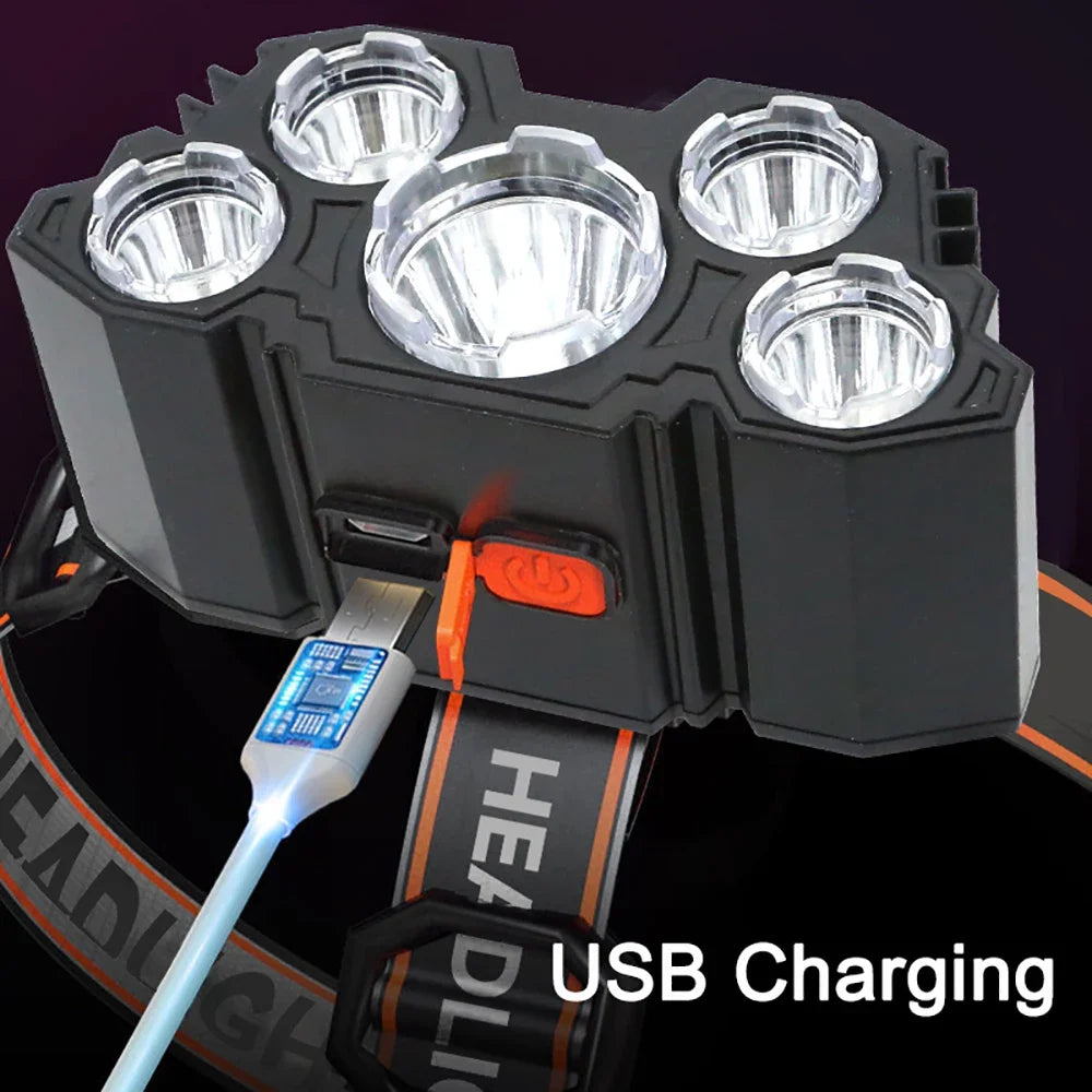 5 LED Flashlight for outdoors. Fishing, hunting, outdoor activities, or working on your car.