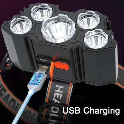 5 LED Flashlight for outdoors. Fishing, hunting, outdoor activities, or working on your car.